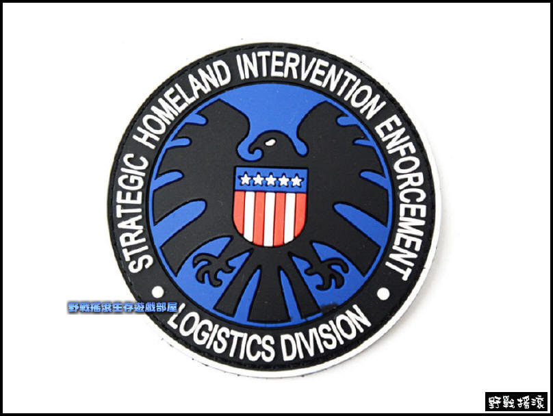 PVC塑料臂章、肩章【神盾局徽章 藍色款】