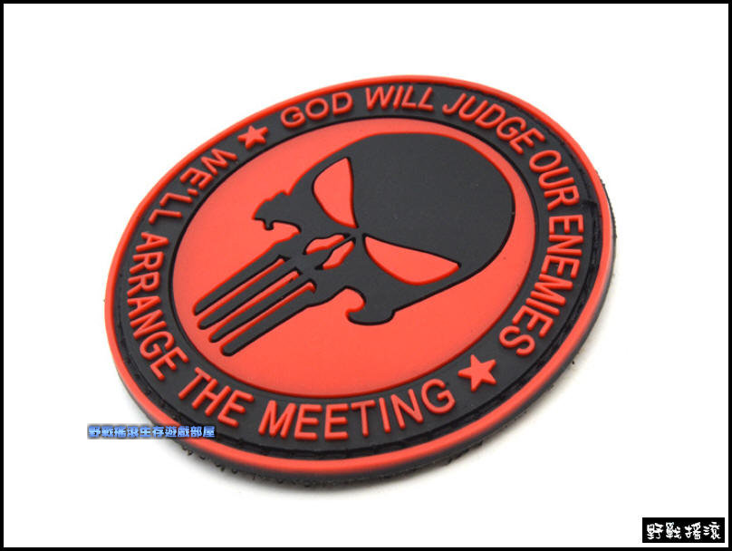 "海豹懲罰者"立體款PVC塑料臂章、肩章【紅色】