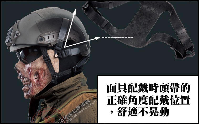 M05 喪屍硬殼半罩式防彈面罩、活屍面具【僵屍色、喪屍色】 