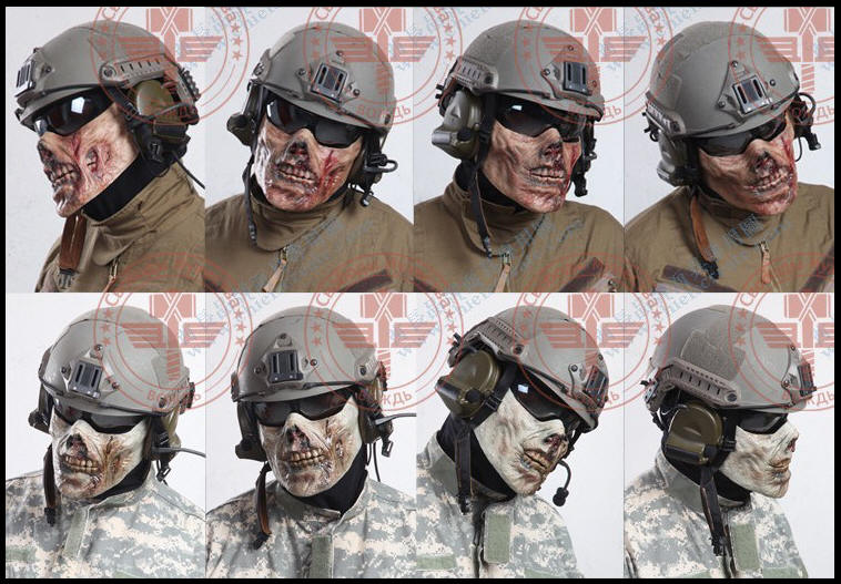 M05 喪屍硬殼半罩式防彈面罩、活屍面具【僵屍色、喪屍色】 