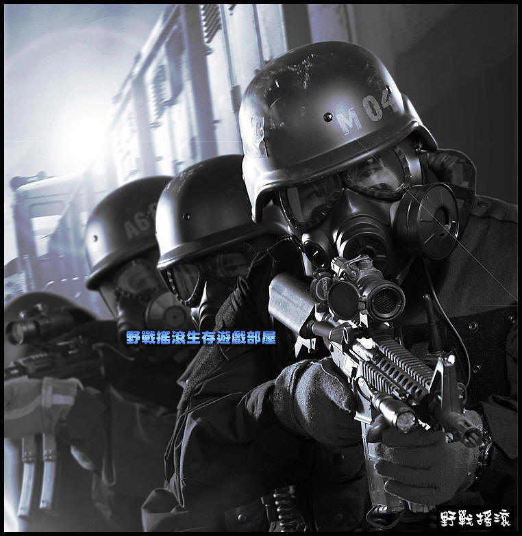 M04 防毒面具造型風扇面罩 - 雙風扇版