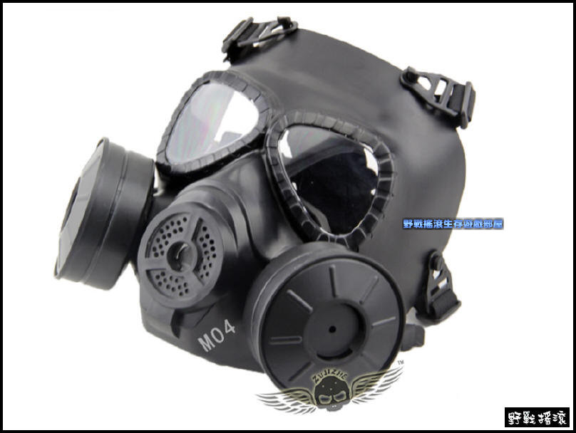 M04 防毒面具造型風扇面罩 - 雙風扇版