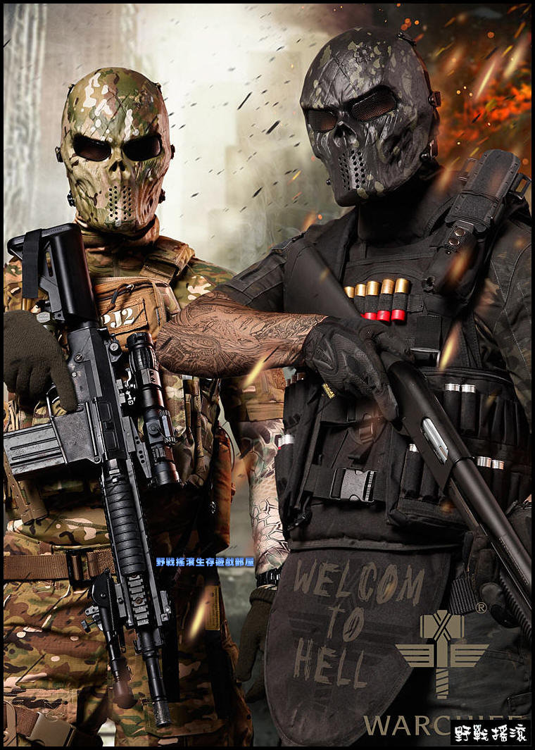 WARCHIEF M06 防彈骷髏面罩【MultiCam Black】