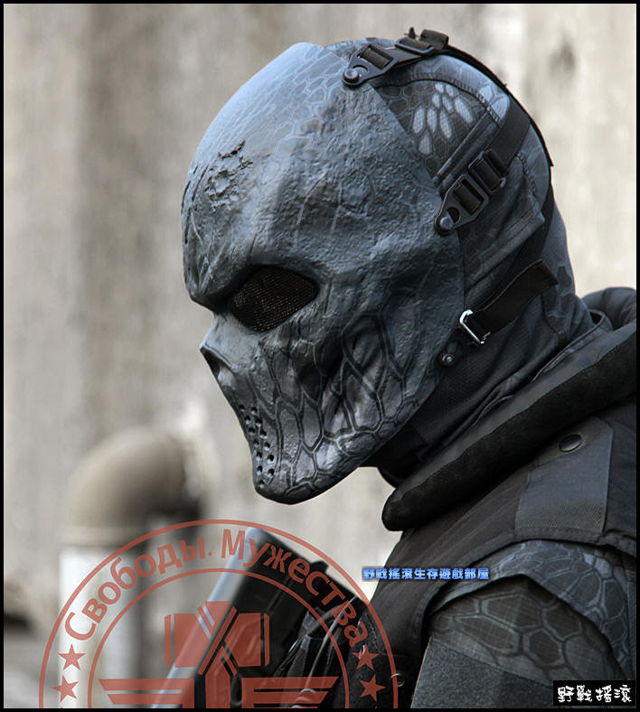 WARCHIEF M06 防彈骷髏面罩【黑色蟒蛇紋迷彩】