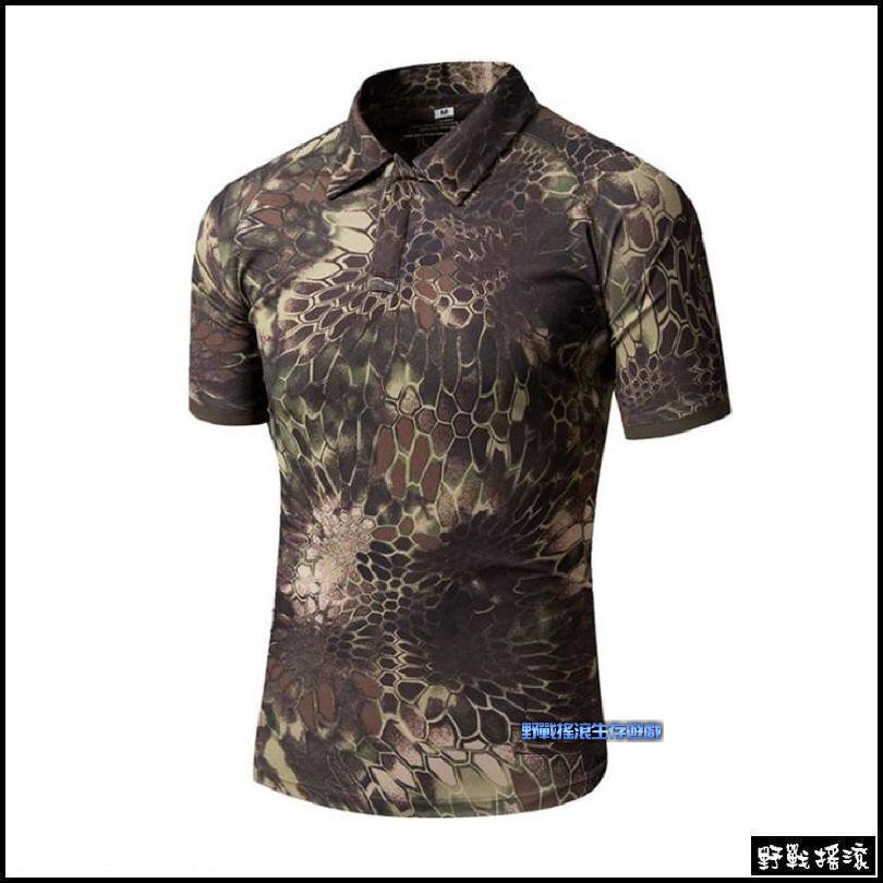 軍風短袖戰術POLO衫、速乾上衣【黑色】 