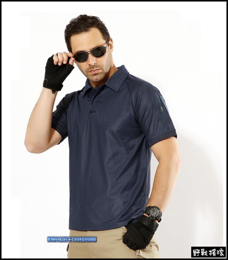 軍風短袖戰術POLO衫、速乾上衣【軍綠色】