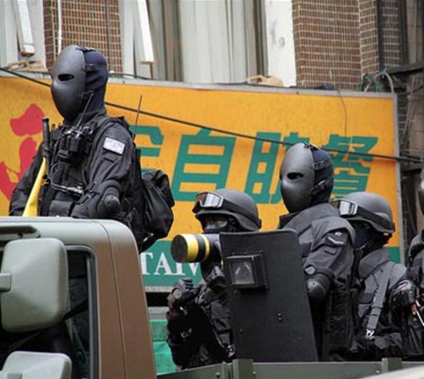 特警攻堅防彈鐵網面罩【黑色】涼山特勤隊