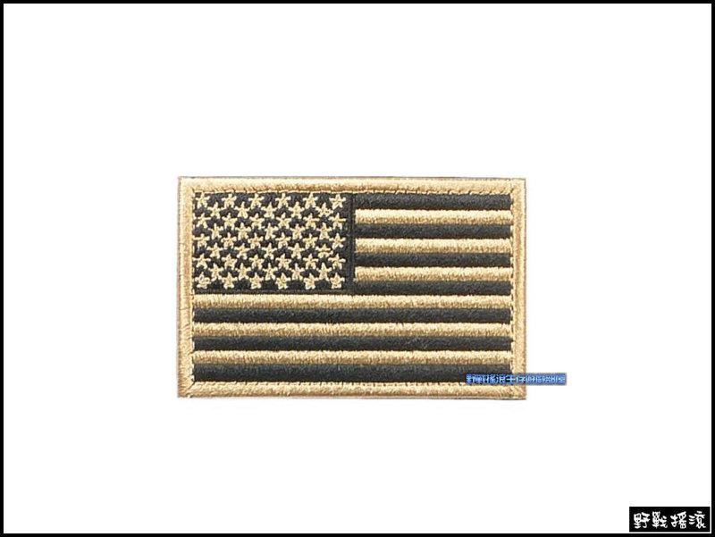 美國國旗刺繡臂章、肩章【暗灰色】
