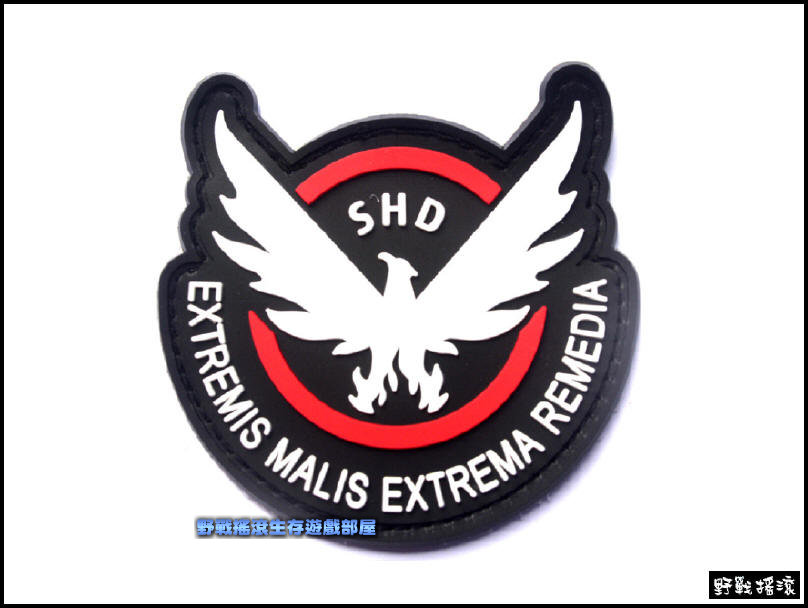 SHD 全境封鎖 PVC塑料臂章、肩章【橙色】 