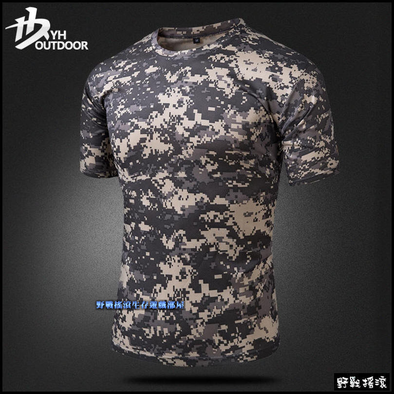 超酷! 迷彩戰術速乾T恤【數位沙漠迷彩】