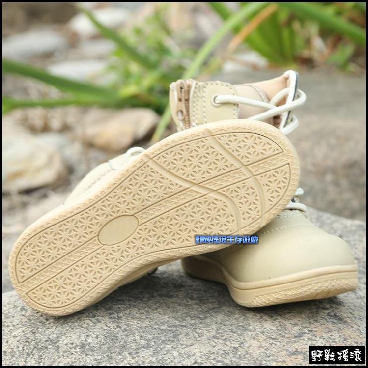 兒童版 SWAT 戰術軍靴- 側拉式拉鍊【沙色】