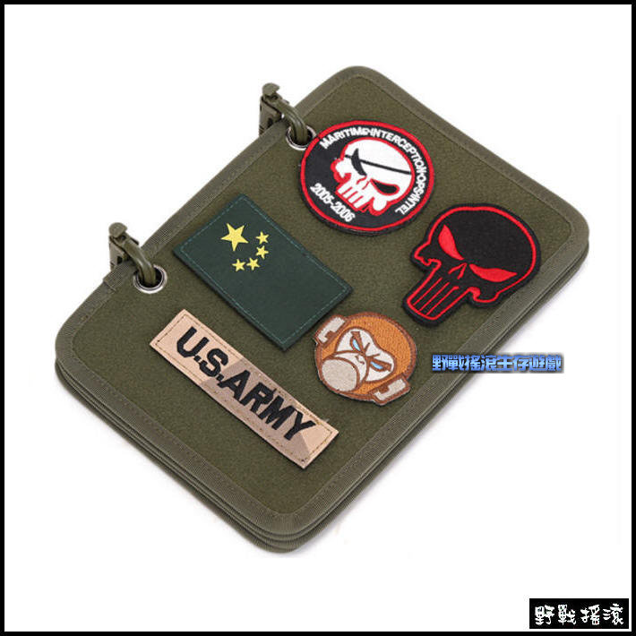 戰術臂章收集本、展示本【黑色、軍綠色、狼棕色】