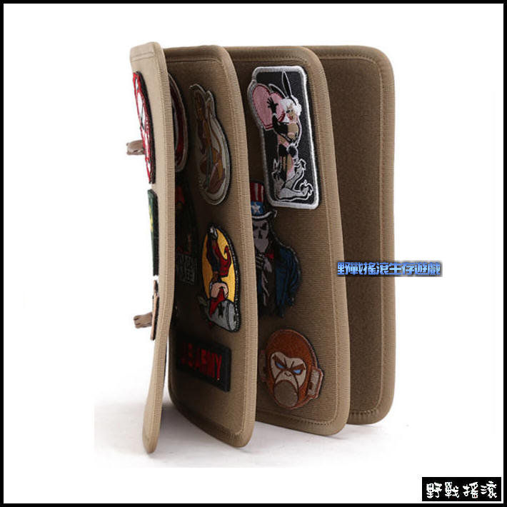 戰術臂章收集本、展示本【黑色、軍綠色、狼棕色】