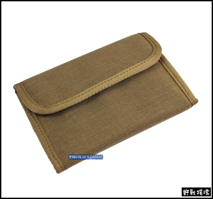 ROCO EDC 軍風戰術錢包、皮夾【黑色、狼棕色】