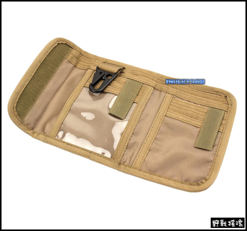 ROCO EDC 軍風戰術錢包、皮夾【黑色、狼棕色】