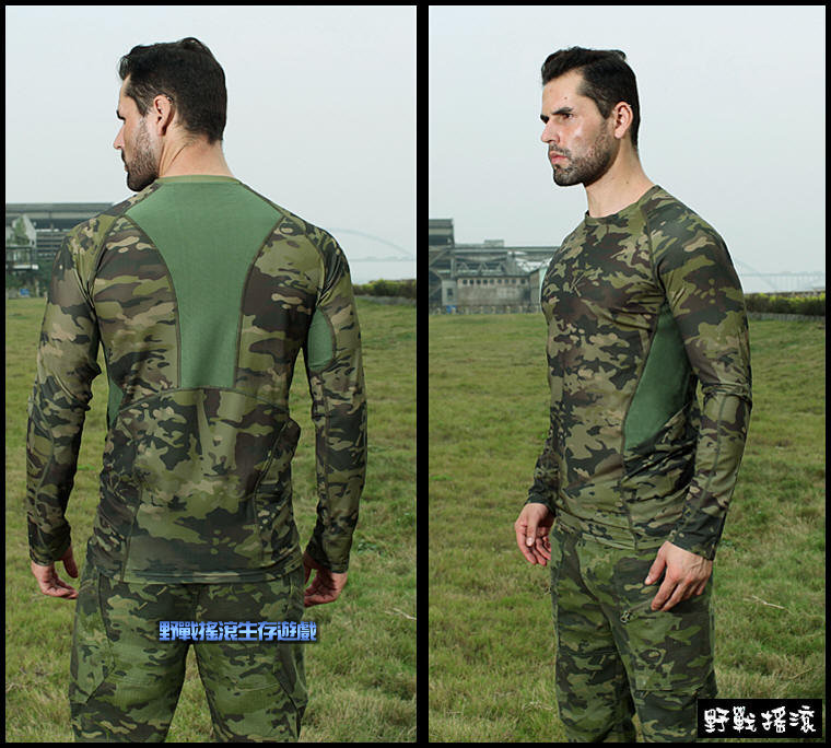 魔蠍迷彩長袖緊身T恤、速乾上衣【Multicam Tropic】