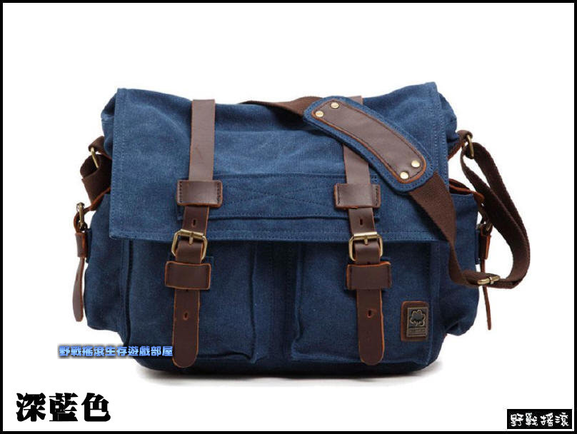 我是傳奇 復古軍風帆布側背包