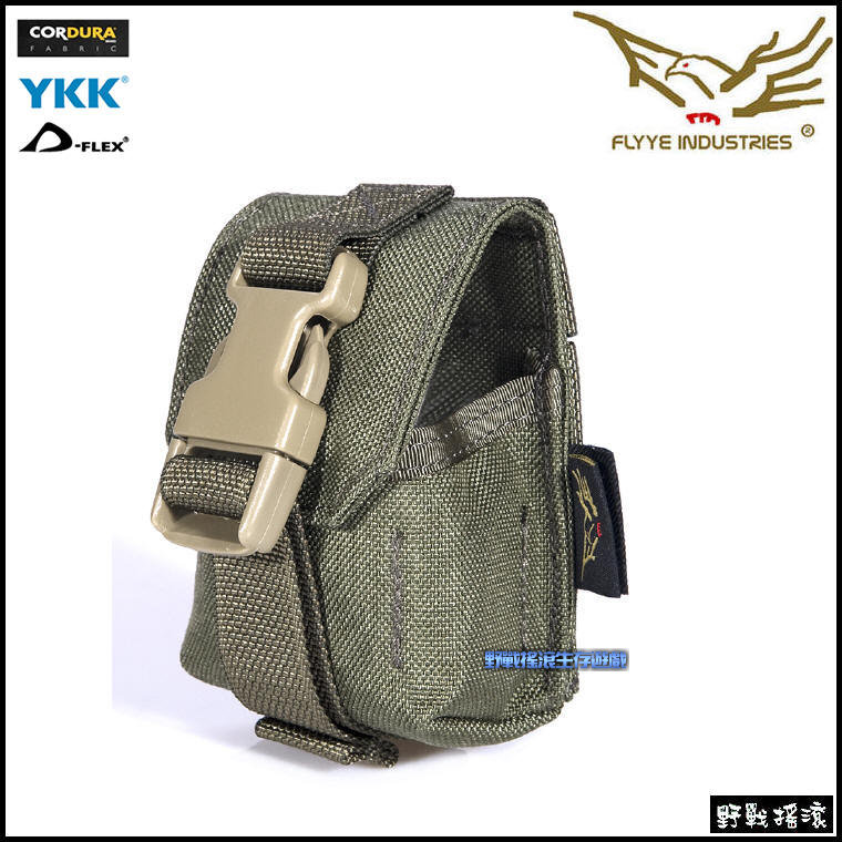 Flyye 單聯手榴彈袋【黑色、狼棕色、遊騎兵綠色】 