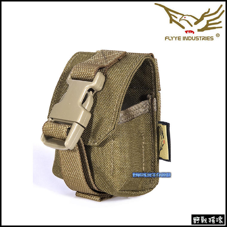 Flyye 單聯手榴彈袋【黑色、狼棕色、遊騎兵綠色】 