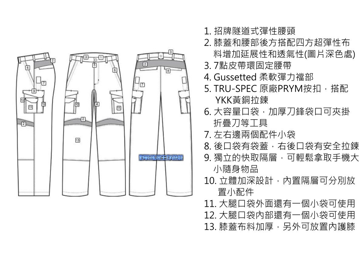 美國 TRU-SPEC 24-7 PRO FLEX 戰術長褲