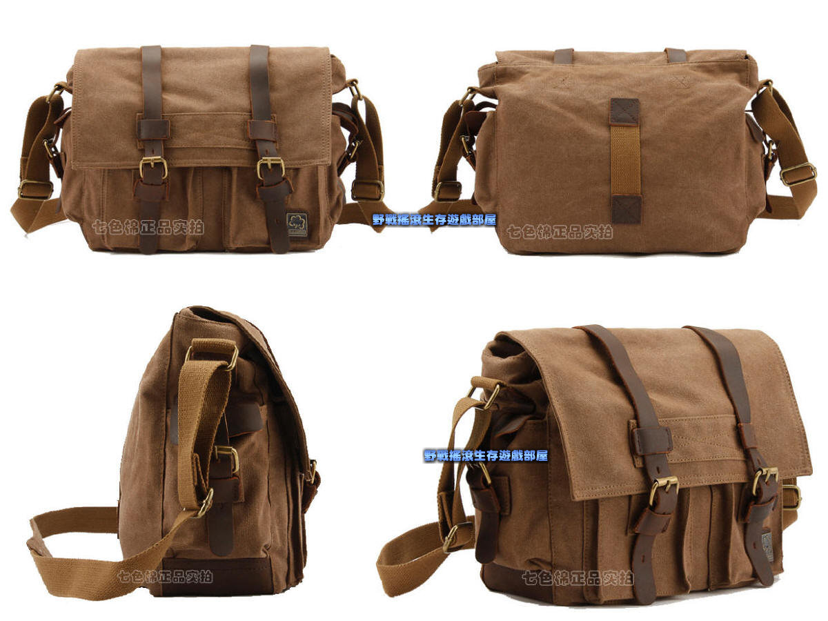 復古軍風帆布單眼相機包~含相機內袋