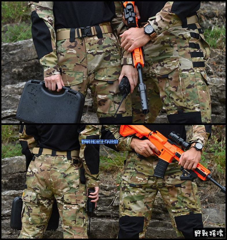 刺客青蛙裝戰術迷彩褲~ 含內置護膝