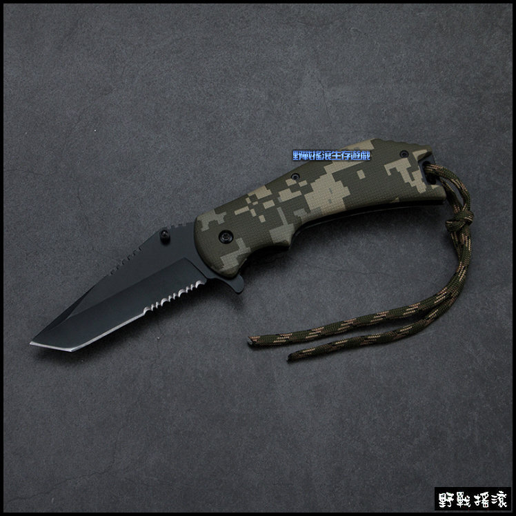 戶外野營多用途迷彩折疊刀【ACU迷彩】