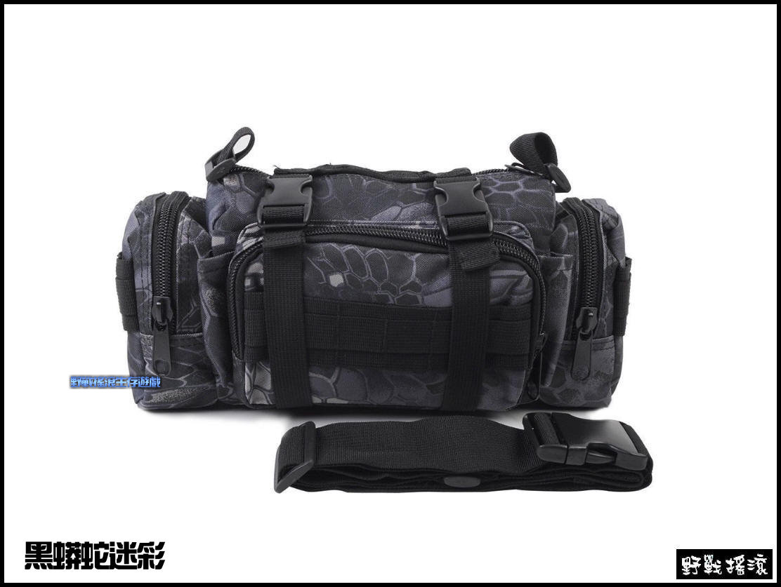 城市特警魔法腰包【黑色多地形迷彩】