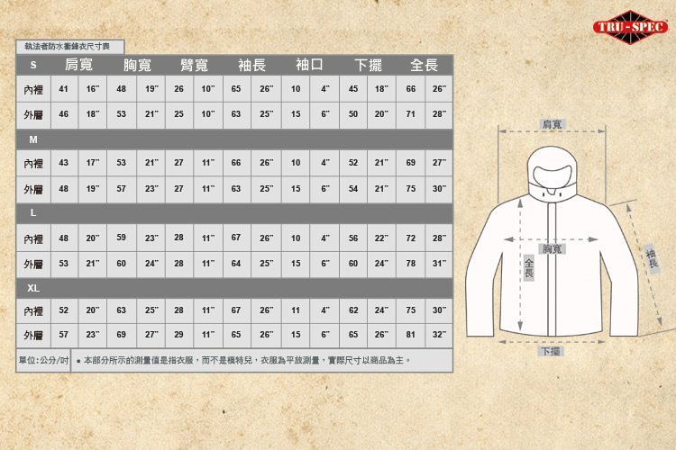 美國 TRU-SPEC 執法者防水風衣~含保暖內裡