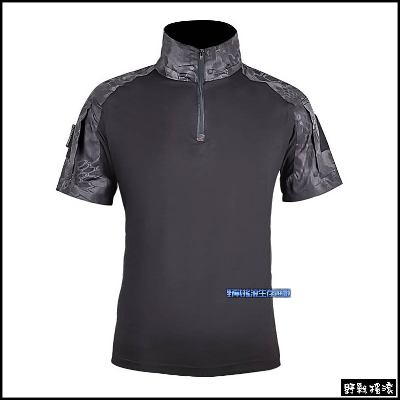 短袖青蛙裝戰術上衣【黑色】