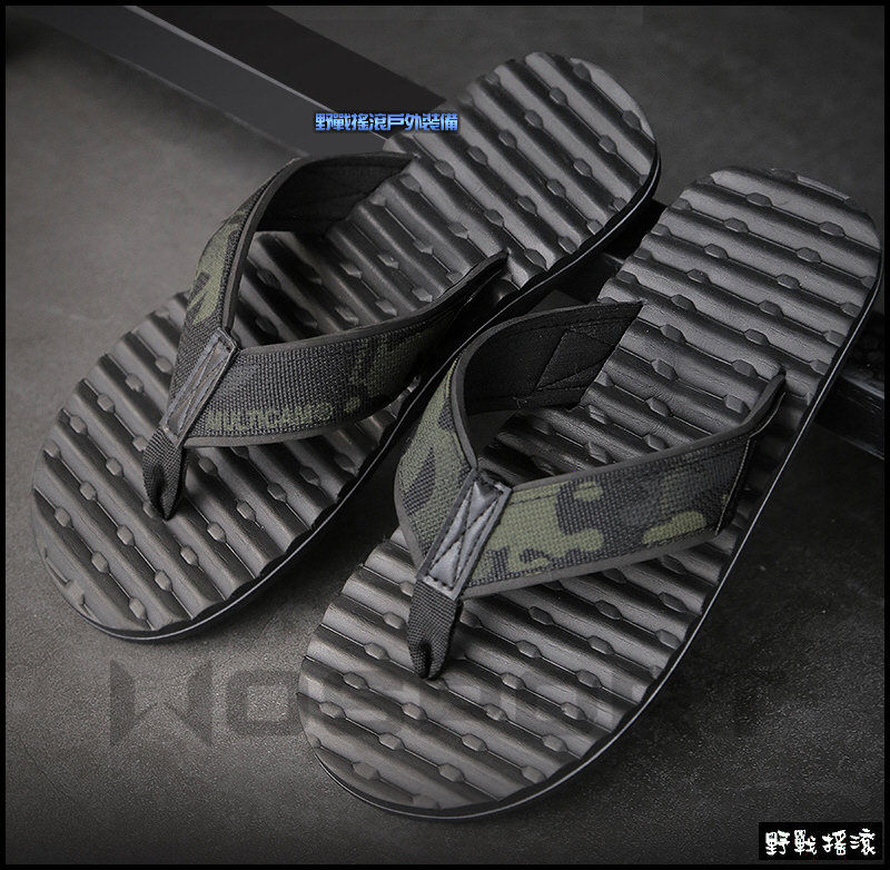 軍風迷彩拖鞋、夾腳拖鞋