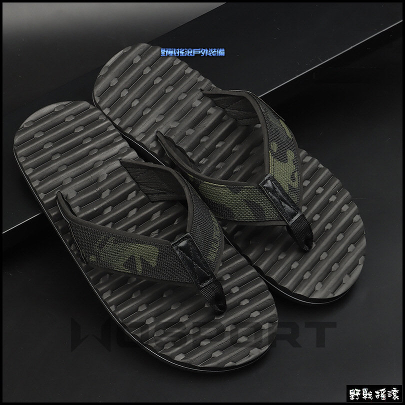 軍風迷彩拖鞋、夾腳拖鞋