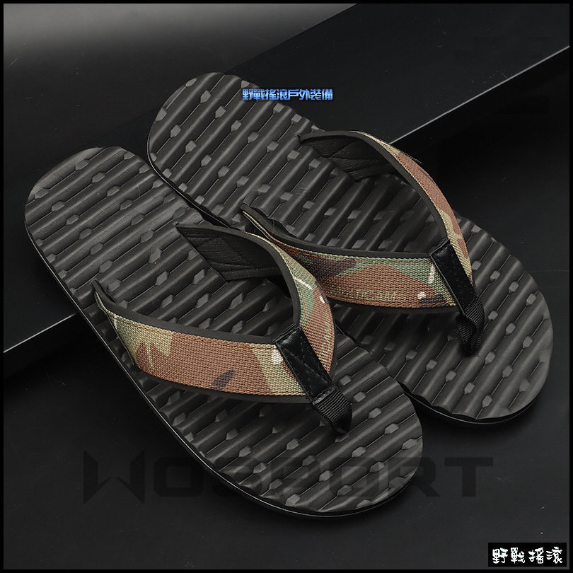 軍風迷彩拖鞋、夾腳拖鞋