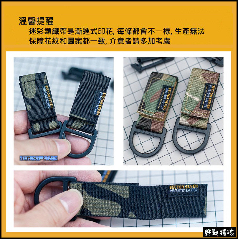 SECTOR SEVEN D型環織帶掛扣