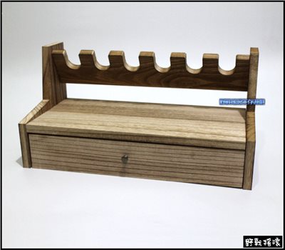 木製戰術手槍展示架 - 含抽屜