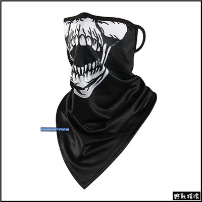 骷髏冰絲掛耳三角巾面罩、圍巾