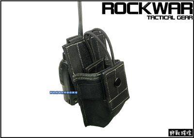ROCKWAR R7 小型無線電袋【黑色】