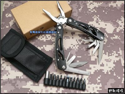 JP 不鏽鋼多功能工具鉗【黑色】 22合一 