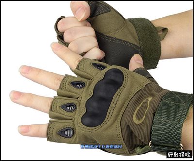 美軍戰術攻擊半指手套 【軍綠色】