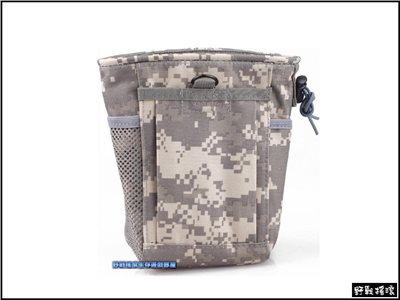 MOLLE 小型彈夾回收袋【黑色蟒蛇迷彩】