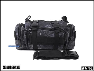 城市特警魔法戰術腰包【黑蟒蛇紋迷彩】