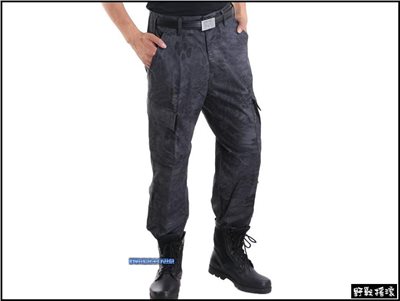 美軍黑色蟒蛇迷彩戰術長褲