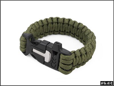 高品質多功能傘繩手環【黑色、軍綠色、沙色】