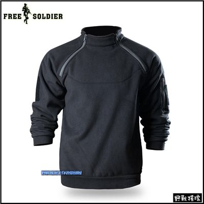 FREE SOLDIER 暴君戰術抓絨衣【黑色】
