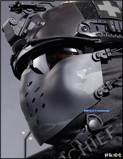 WARCHIEF M07 悍將半罩式防彈面罩【MultiCam Black】