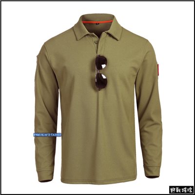 執政官戰術長袖POLO衫【狼棕色】