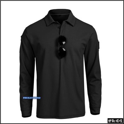 執政官戰術長袖POLO衫【黑色】