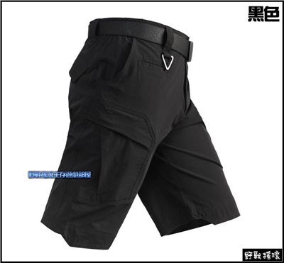 防禦者多口袋戰術速乾短褲【黑色】