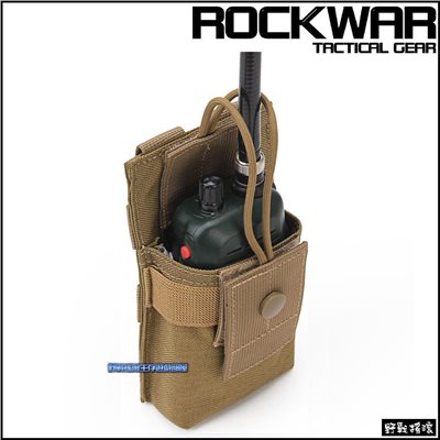 ROCKWAR T7 小型無線電袋【狼棕色】