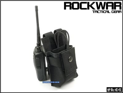 ROCKWAR T7 小型無線電袋【黑色】